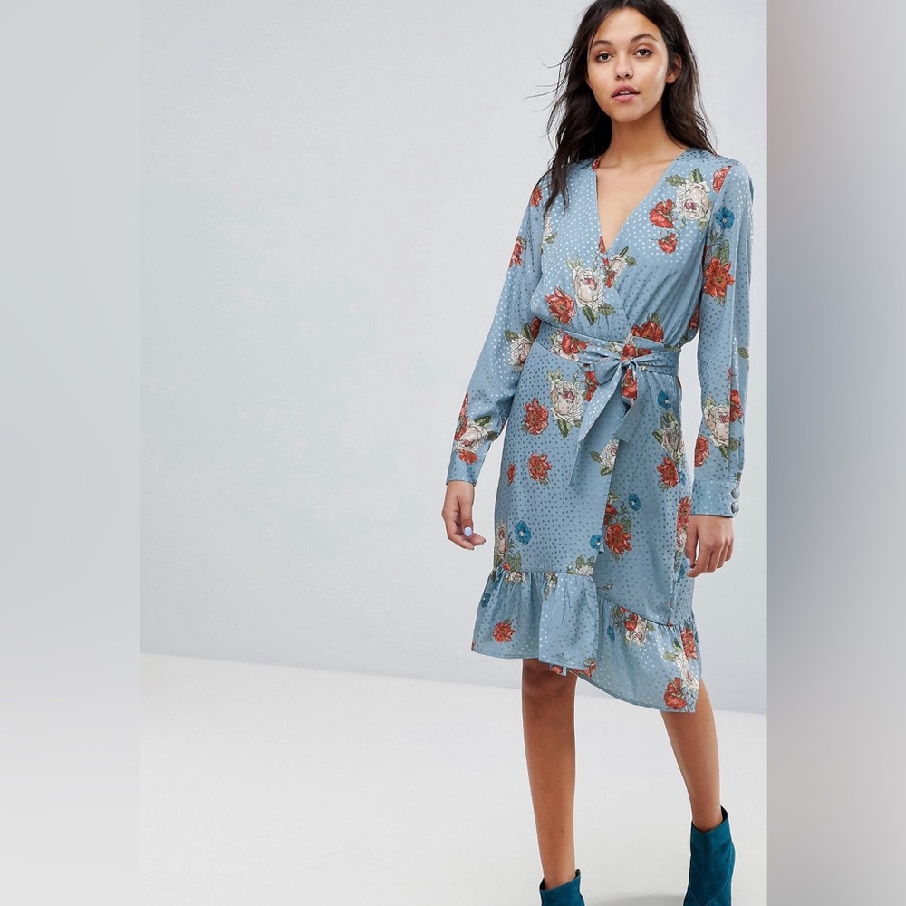 Gestuz Floral Printed Wrap Dress
